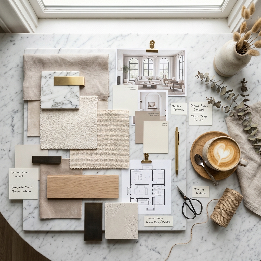 Moodboard projektanta wnętrz i staranny dobór materiałów